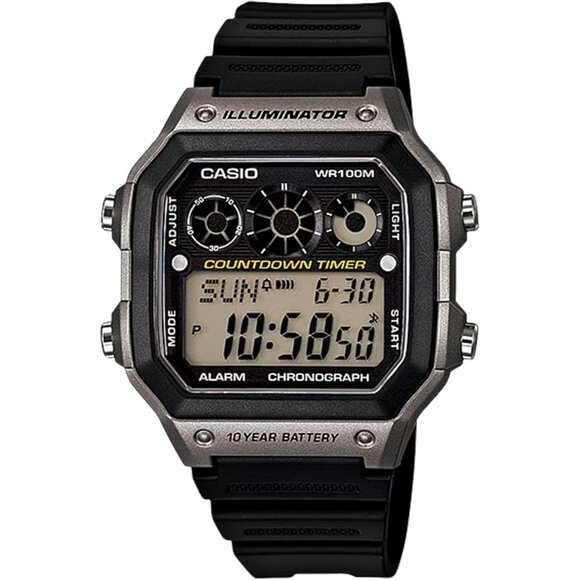 Casio Men's Black AE1300WH-8AV Sport Watch with LED Light Referee Timer - Picture 1 of 1